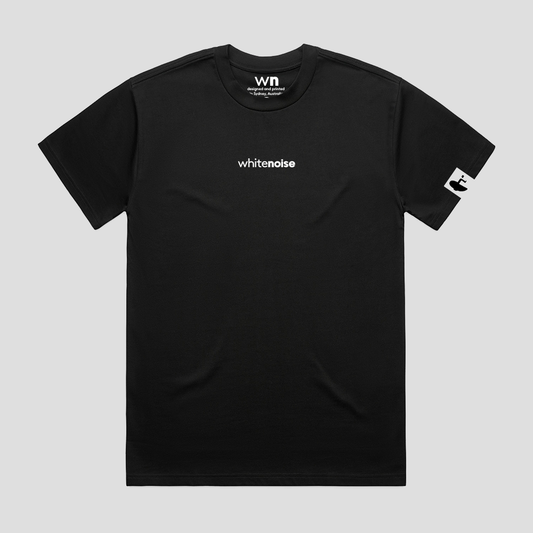 black logo tee